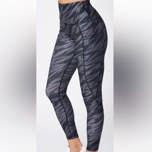 Scorpio Sol Charcoal Zebra High-Waist Leggings
